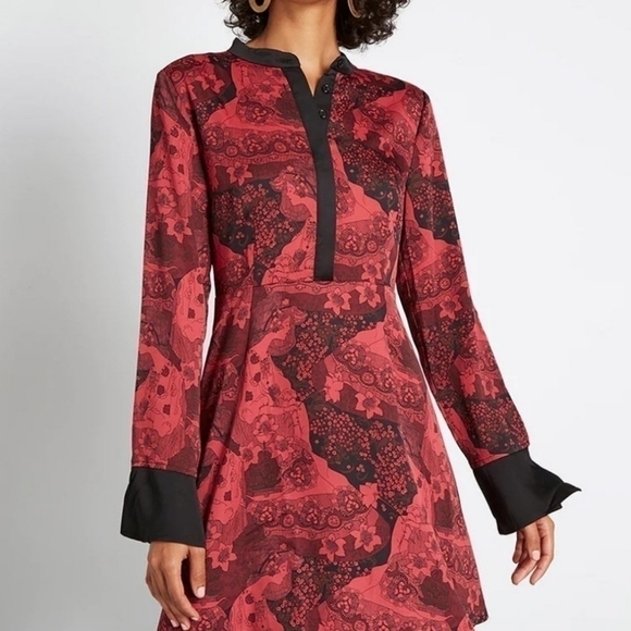 Modcloth NWT Retro Romance Long sleve Dress size 14. - Picture 1 of 12
